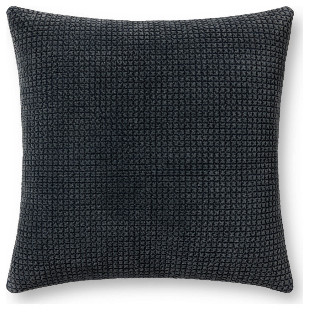 Loloi PLL0130 Pillow, Dark Navy, Cover With Poly