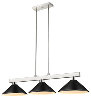 Zlite 152BN-MMB 3-Light Billiard Light, Matte Black