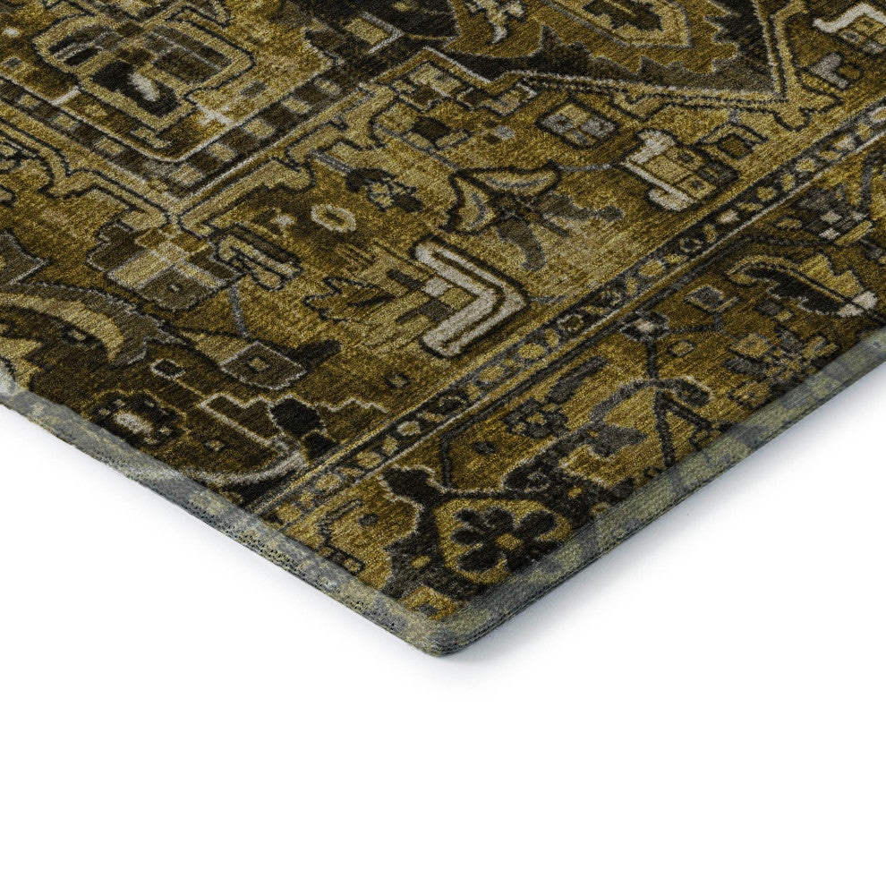 Premium Machine Washable Mayfield AMF570 Brown 2'3" x 7'6" Runner Rug