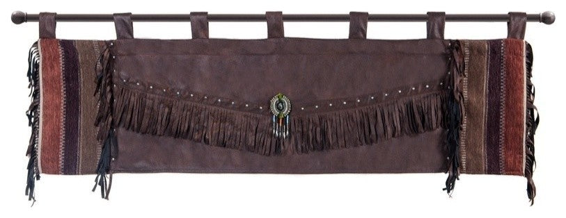 Mojave Sunset Faux Leather Southwest Valance