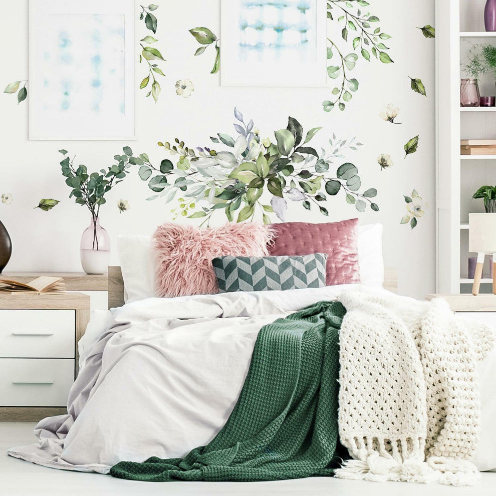 Watercolor Floral Arrangement Peel And Stick Giant Wall Decals