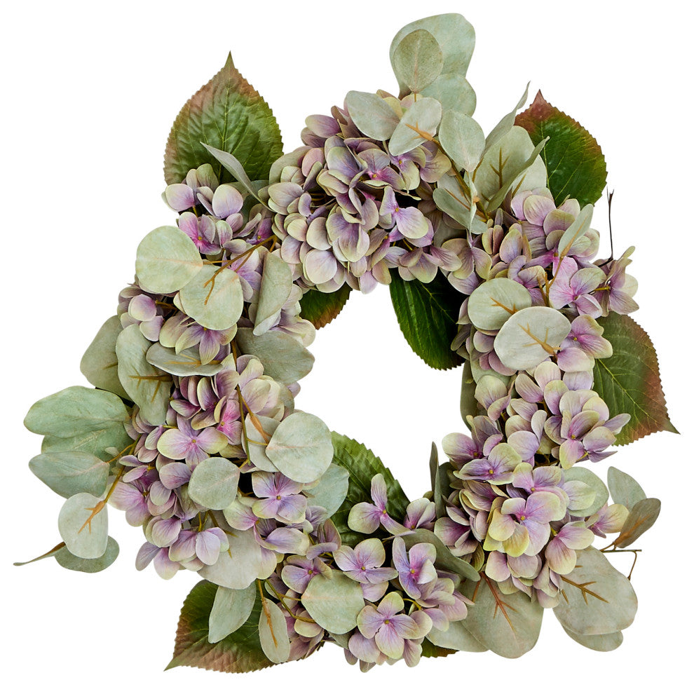 16" Purple Hydrangea Wreath