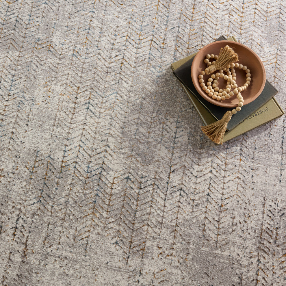 Vibe by Jaipur Living Sylvana Trellis Gray/ Blue Runner Rug 2'6"X10'
