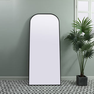 Metal Frame Arch Full Length Mirror 32X76 Inch, Black