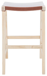 Safavieh Aariz Rectangle Barstool, Cognac/Natural