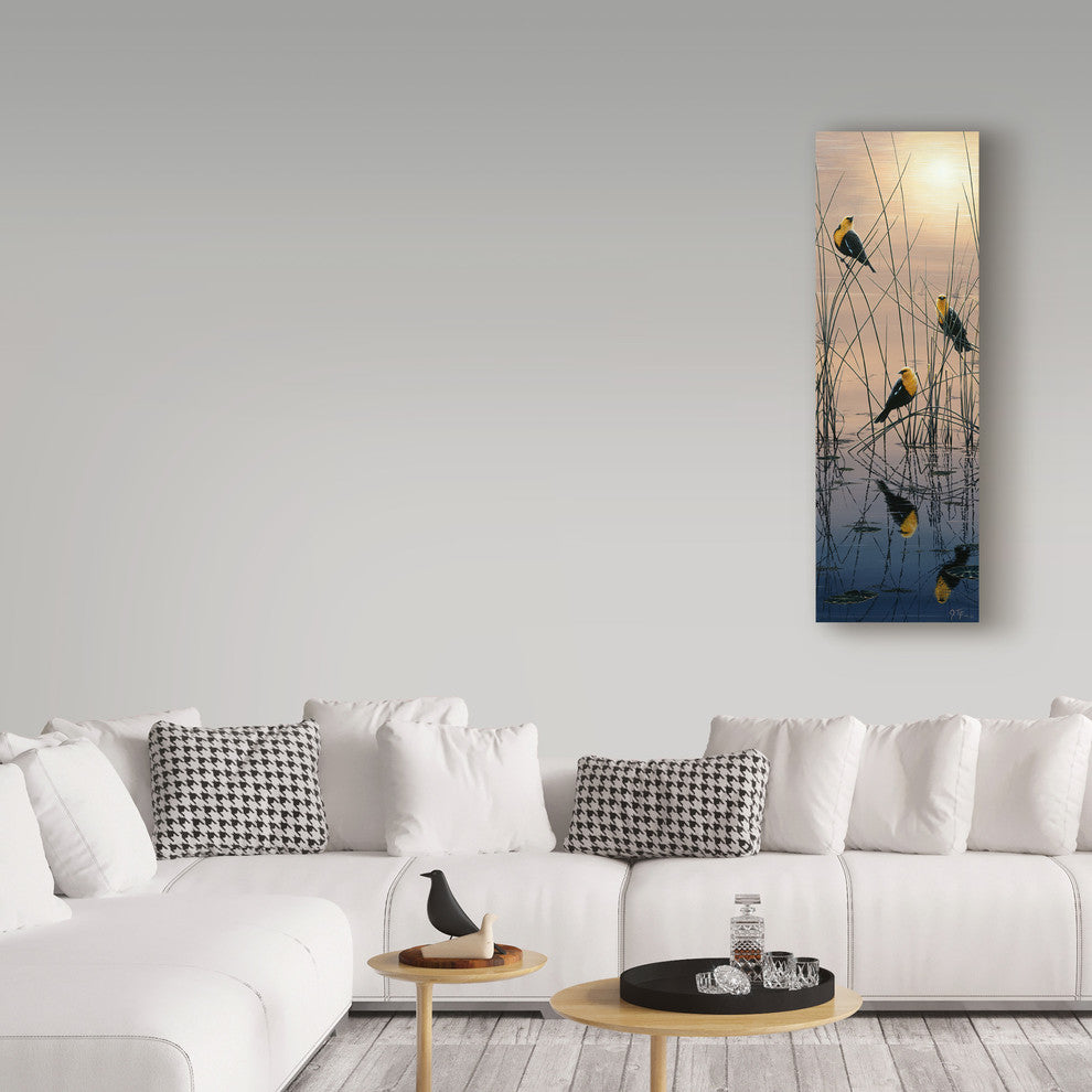 Jeff Tift 'Morning Call' Canvas Art, 32"x10"