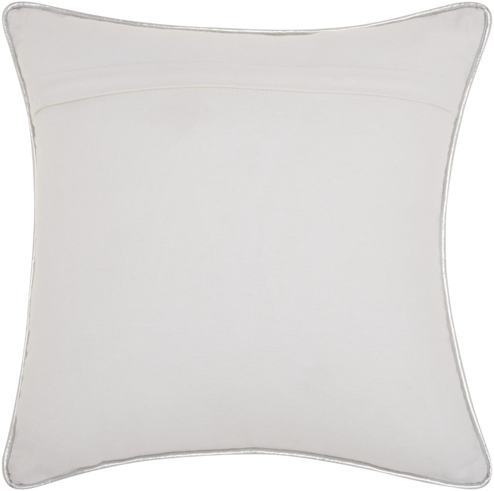 Kathy Ireland E7812 Throw Pillow, White, 14" X 14"