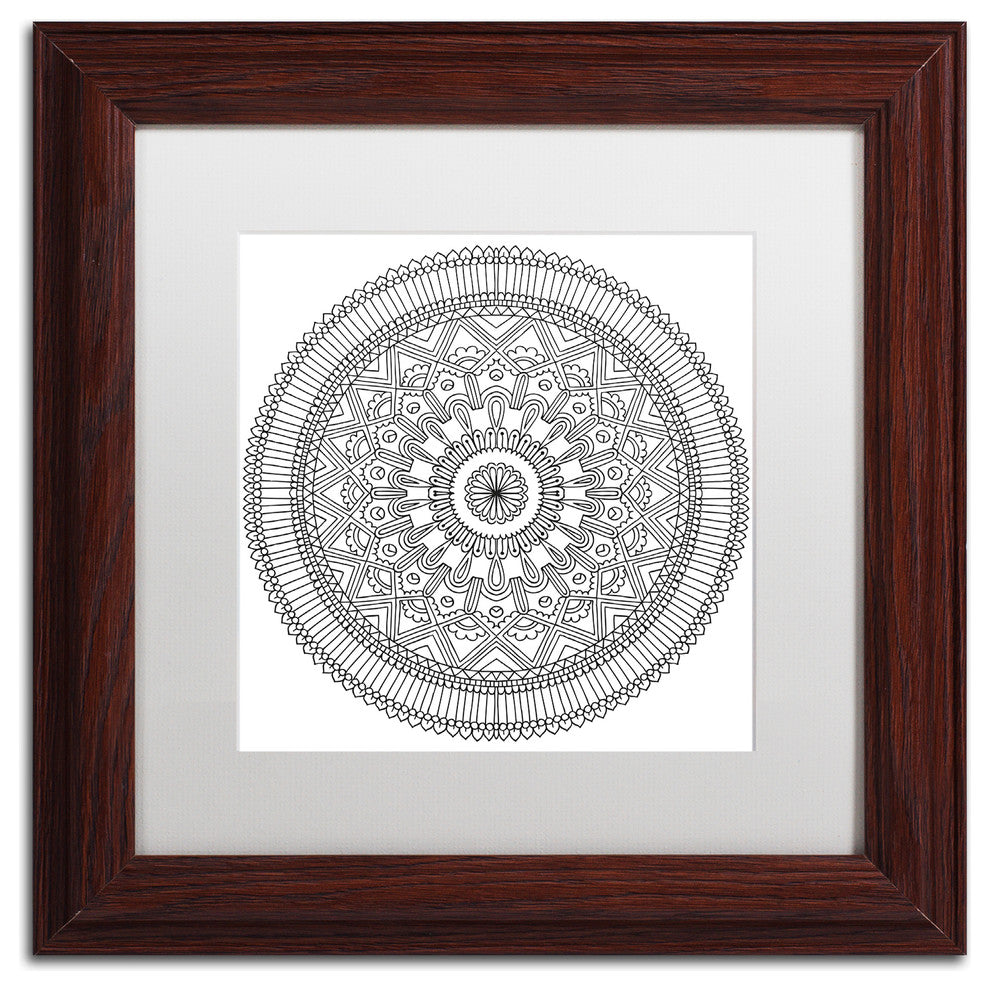Hello Angel 'Mandala II' Art, Wood Frame, White Mat, 11x11