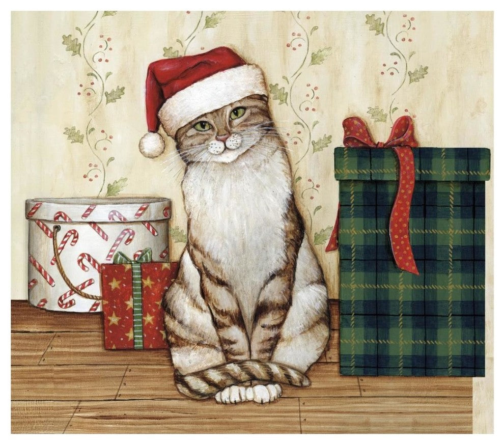 "Christmas Kitty III" Digital Paper Print by David Carter Brown, 46"x41"