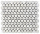 Silver Gray Dark Honed 1" Hexagon Marble Mosaic