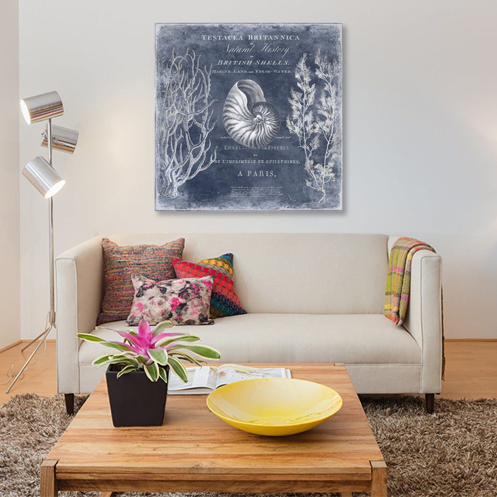 "The Deep Blue Sea I" by Deborah Devellier, Canvas Print, 18"x18"
