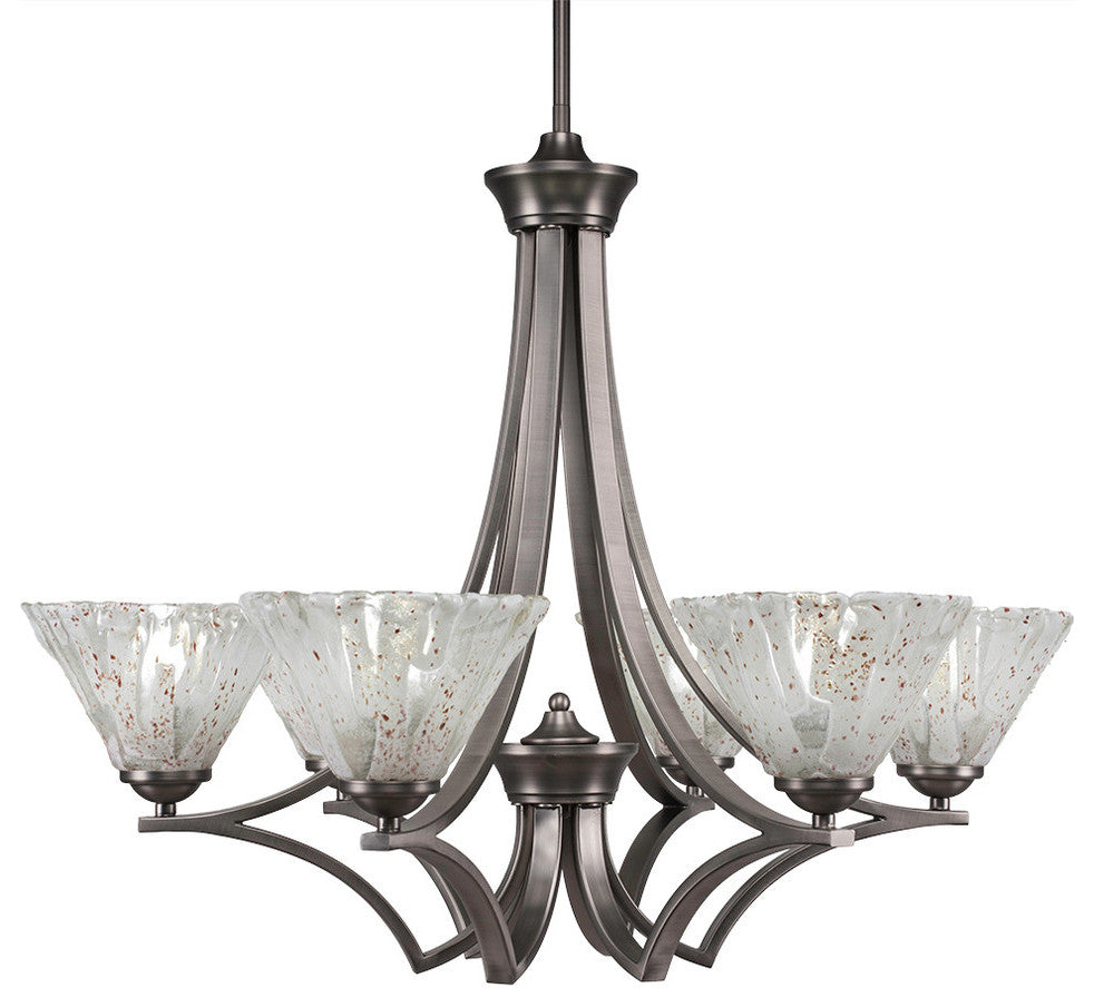 Chandeliers, 7" Italian Ice Glass