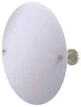 Frameless Round Beveled Edge Tilt Mirror, Polished Nickel
