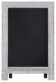 Canterbury Magnetic Chalkboard WithMetal Scrolled Legs, Hang or Countertop Board, White Wash