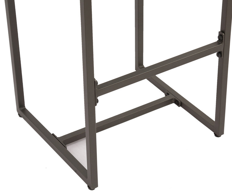 GDF Studio Kelly Outdoor Wicker 30" Barstool, Dark Brown, Set of 4