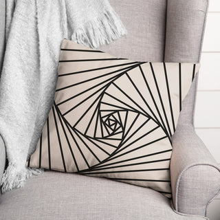 Spiral Lines  18x18 Spun Poly Pillow