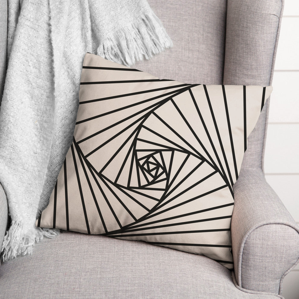 Spiral Lines  18x18 Spun Poly Pillow