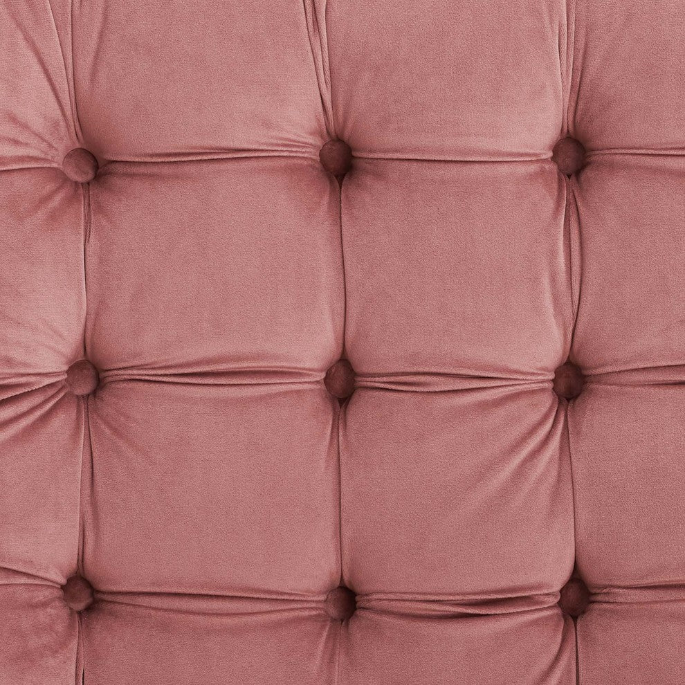 Dusty Rose Suggest Button Tufted Performance Velvet Lounge Chair