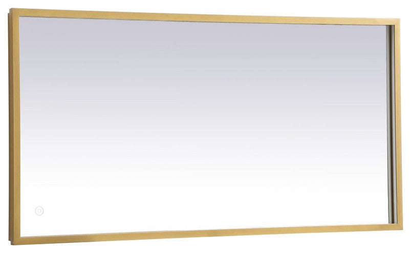 Modern Brass Led Mirror