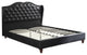 Benzara BM171719 Faux Leather Upholstered Full Size Bed, Black