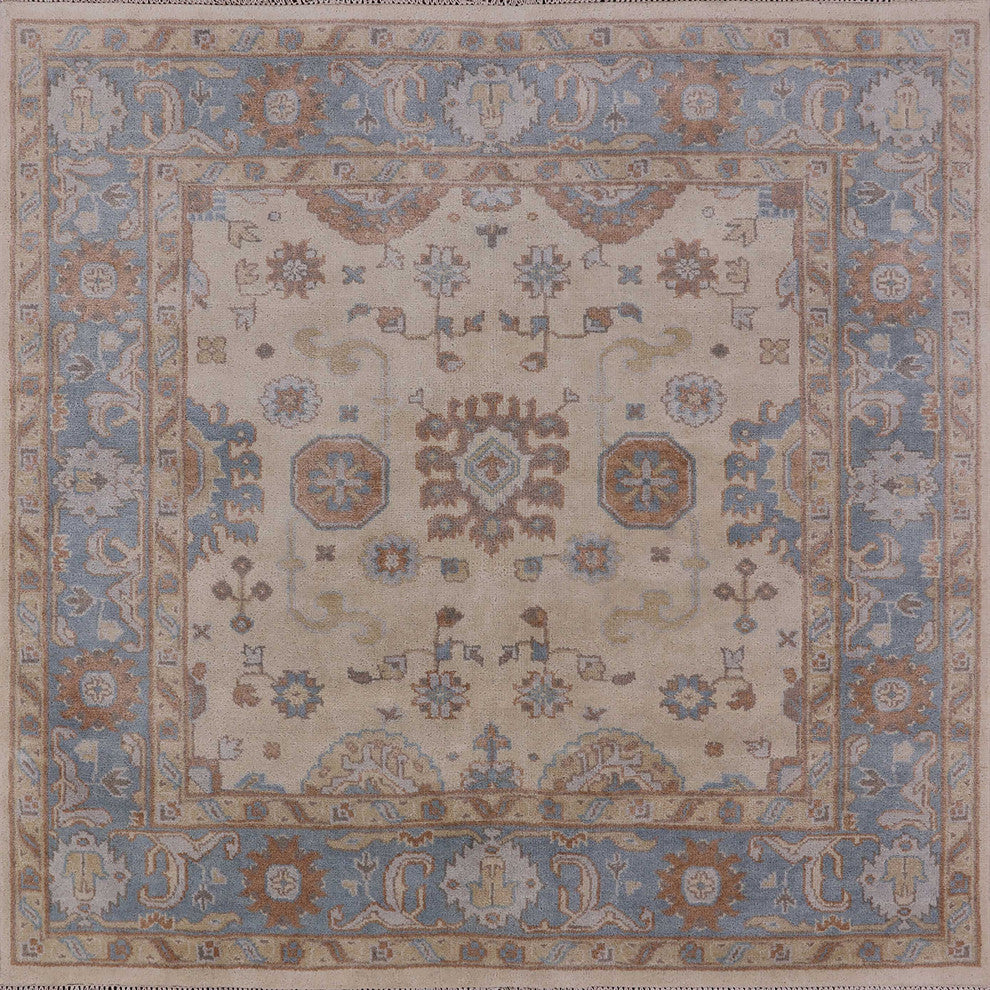 Ahgly Company Indoor Square Mid-Century Modern Area Rugs, 7' Square