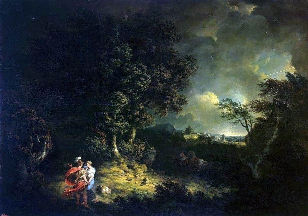 Thomas Jones Landscape With Dido and Aeneas, Gallery Wrapped Canvas, 18"x27"