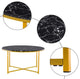 Modern Round  Coffee Table with Metal Frame Suitable for Home Office