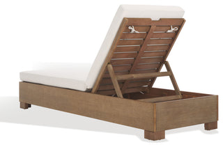 Safavieh Couture Indoor-Outdoor Blanquilla Chaise Lounge, Natural/Beige