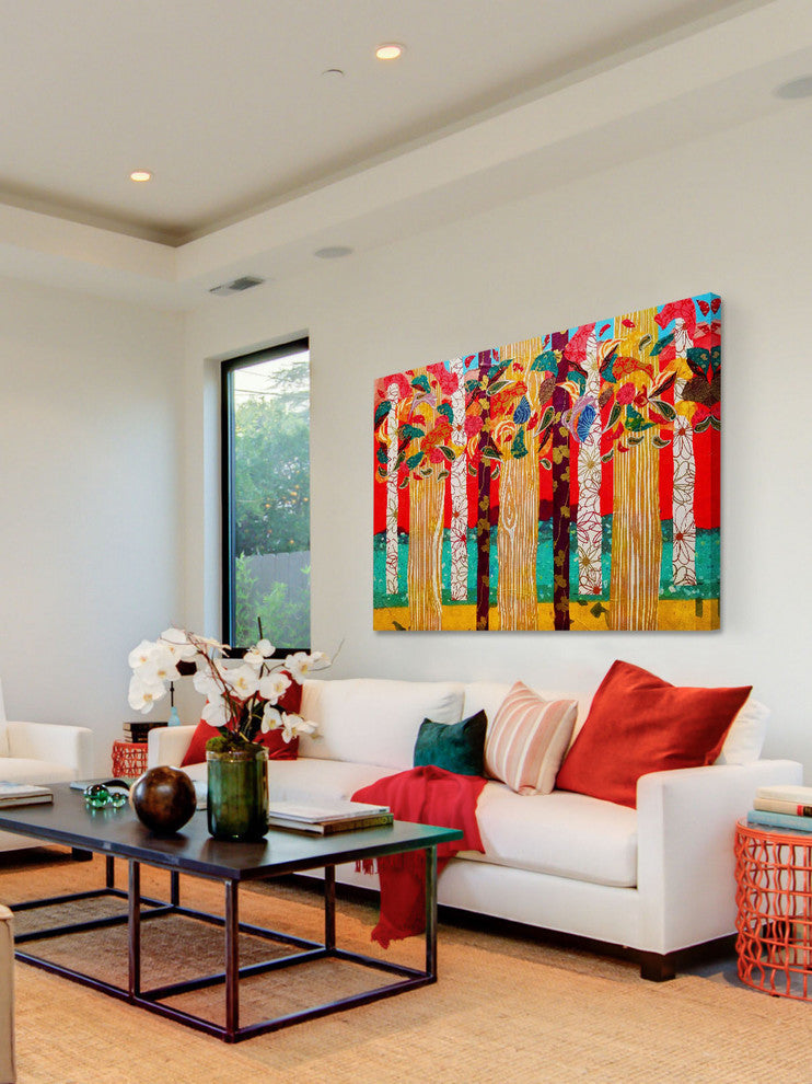 "Auburn Forest" Painting Print on Canvas by Lisa Mee