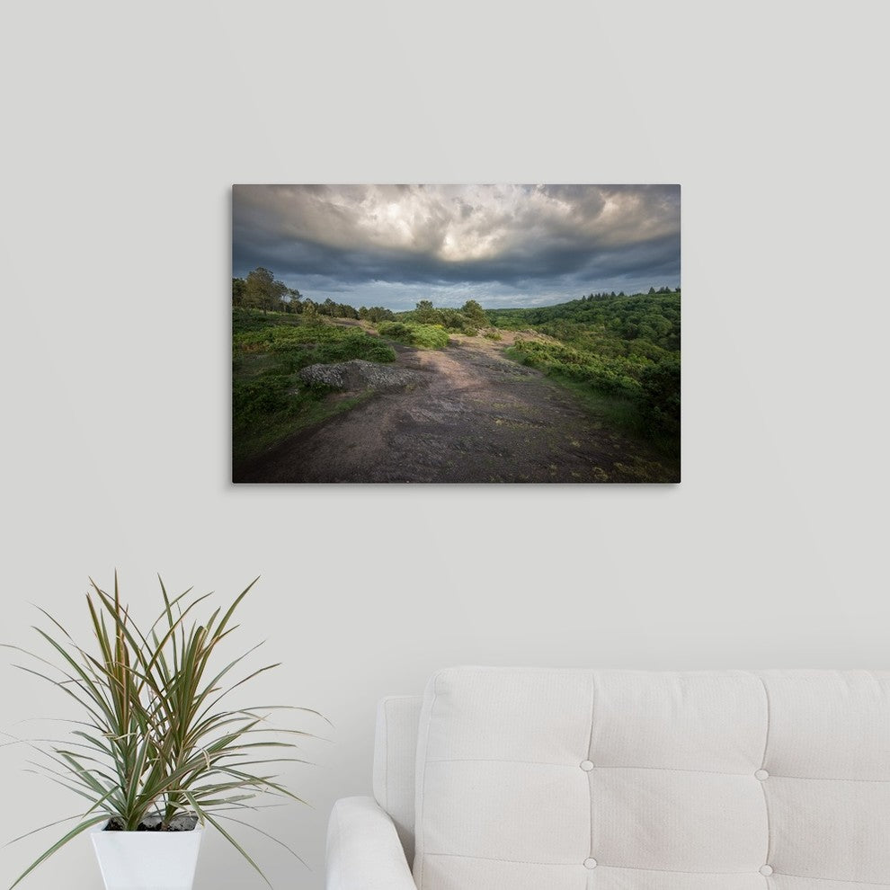 "Au dessus du Val sans retour" Wrapped Canvas Art Print, 24"x16"x1.5"