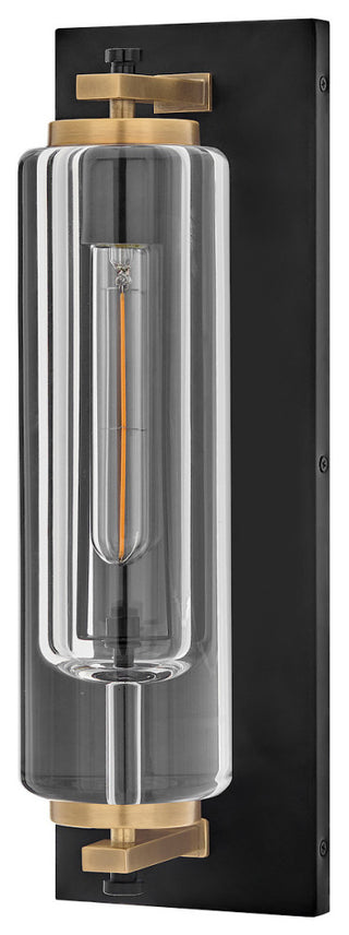 Hinkley Lourde Medium Wall Mount Lantern, Black