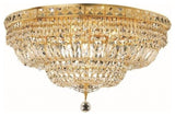 Elegant Lighting Tranquil 24" 12 Light Royal Crystal Flush Mount