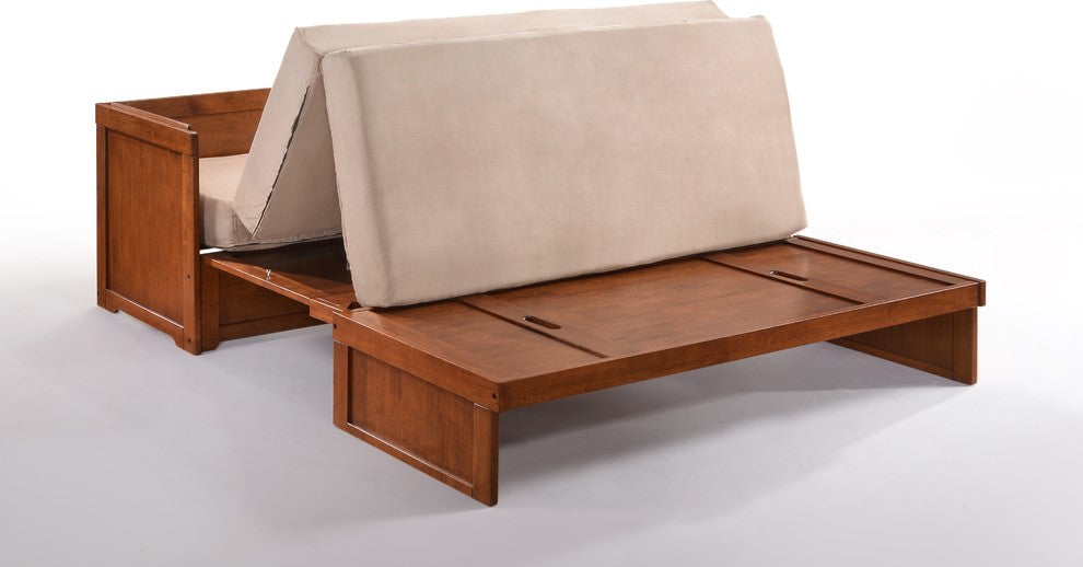 Murphy Cube Cabinet Bed With Mattress, Cherry, Queen, Pre-Assembled