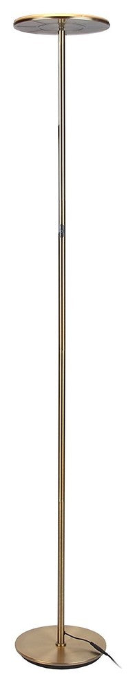 Elegant Torchier LED Dimmable Floor Lamp, Antique Brass