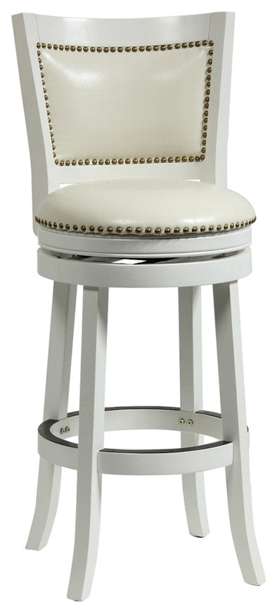 29" Bristol Swivel Stool, White