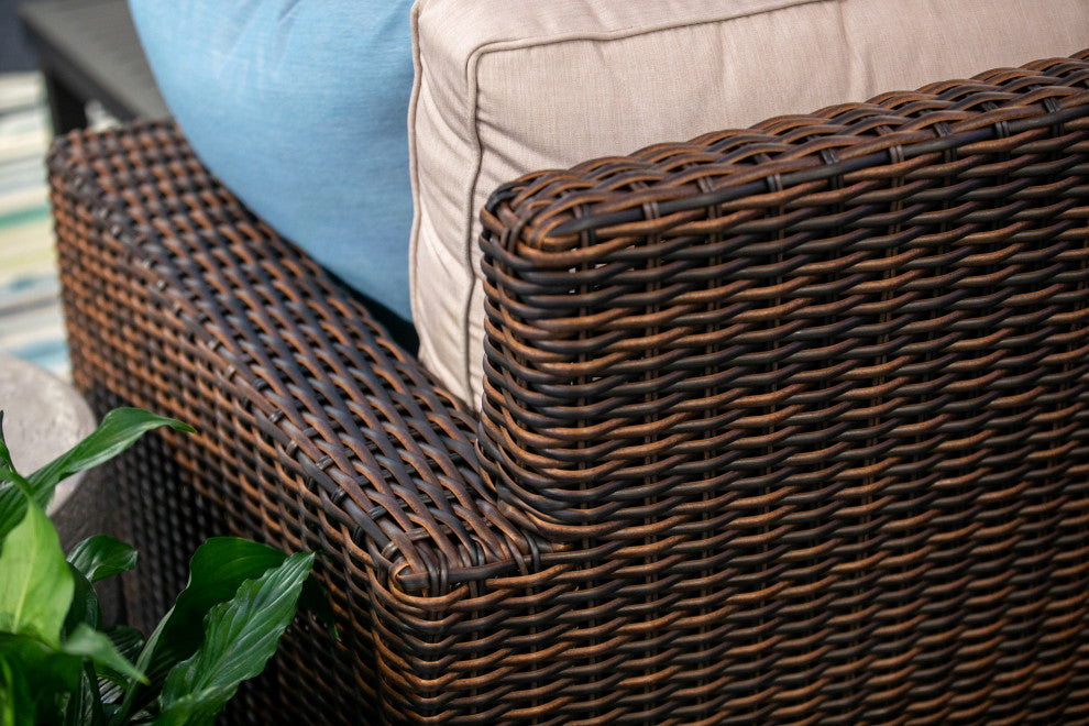 Montecito Red Cushions Sectional Outdoor Sofa