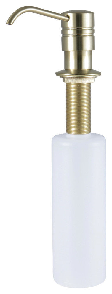 Kingston Brass Straight Nozzle Metal Soap Dispenser, Brushed Brass