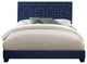 Ishiko III Eastern King Bed, Dark Blue Velvet
