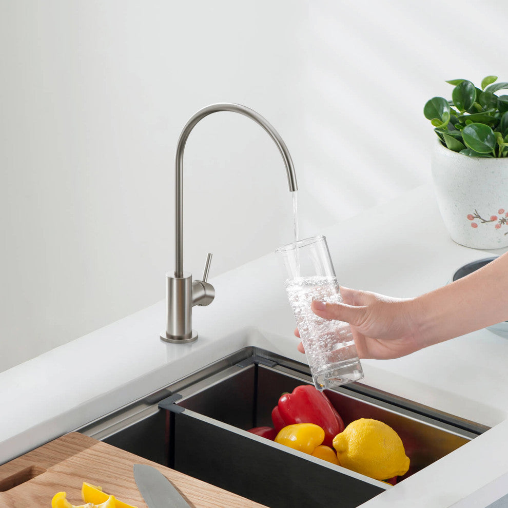 Circular Water Filtration Faucet, Brushed Nickel