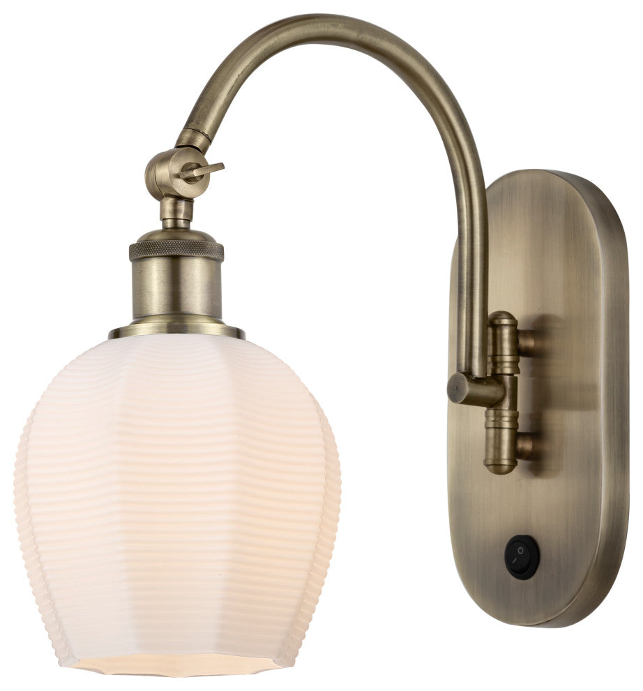 Innovations 518-1W-AB-G461-6-LED 1-Light Sconce, Antique Brass