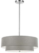 Dainolite 571-224P-PC-GRY 4 Light, 2 Tier, Pendant, Polished Chrome