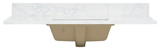Engineered Stone Vanity Top in Grain White, 43", Single Sink