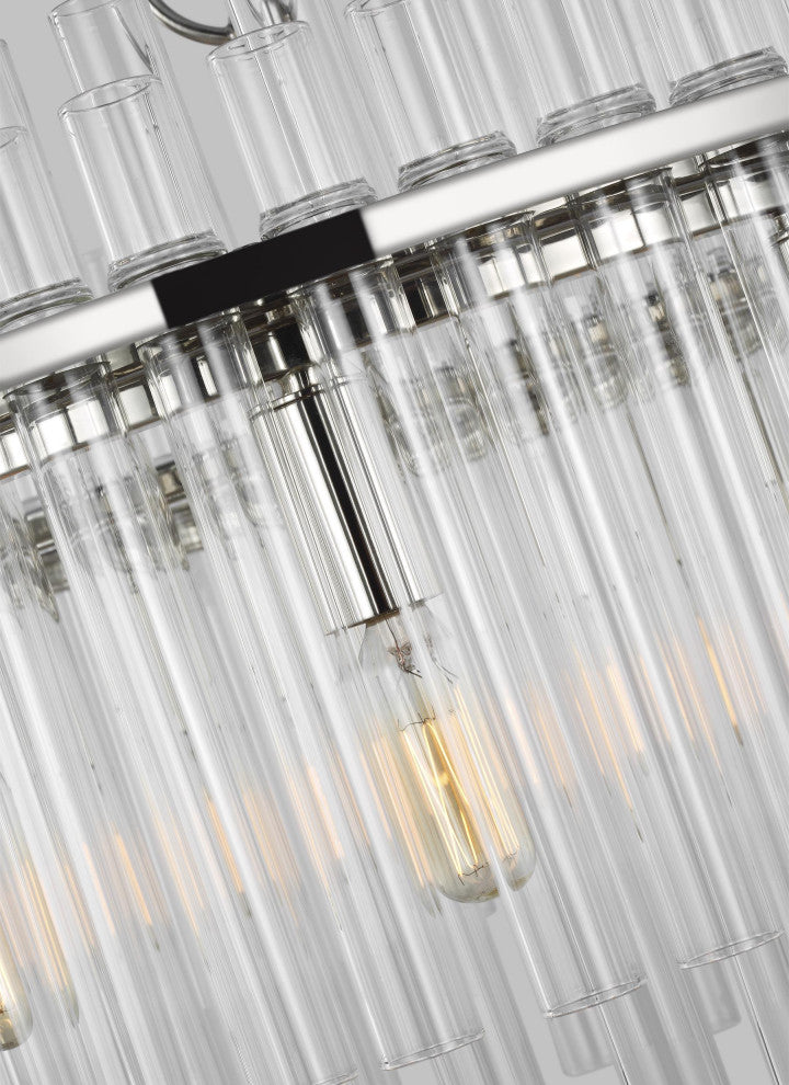 Beckett Medium Chandelier, Polished Nickel