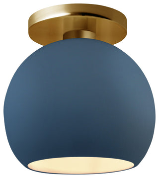 Radiance Medium Globe Semi-Flush, Midnight Sky/White Frame, Brushed Brass, LED