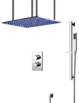 Trieste 20" Digital LED Mist Rainfall Shower System, Handheld Shower, Chrome