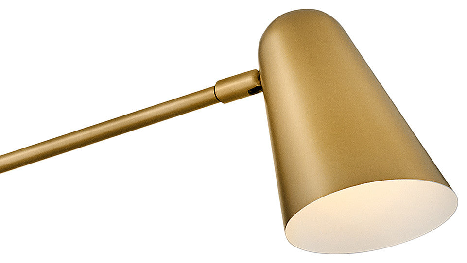 Lark Birdie 22.75" Two Light Sconce, Matte White + Lacquered Brass