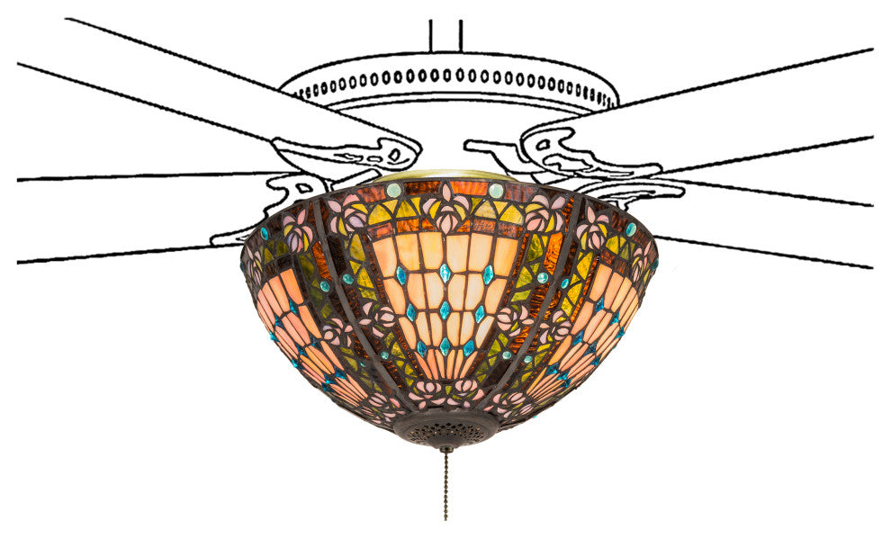 16W Fleur-de-lis Fan Light Fixture