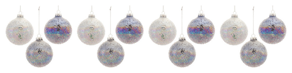 Irredescent Glass Ball Ornament, 12-Piece Set