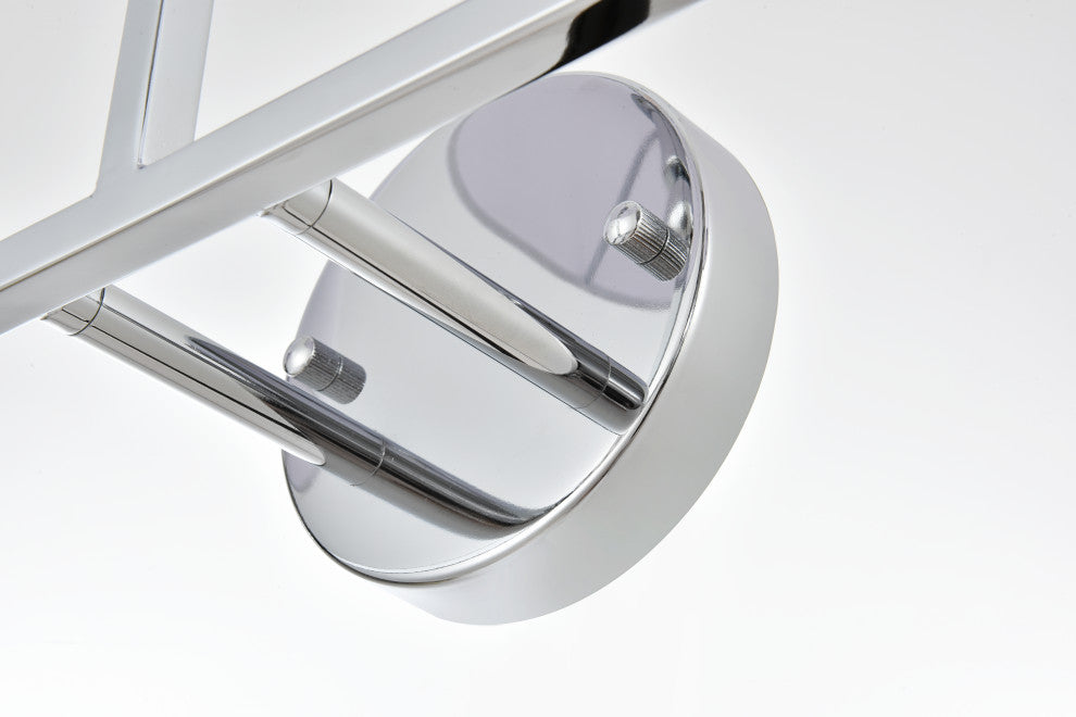 3 Light Chrome And Clear Bath Sconce