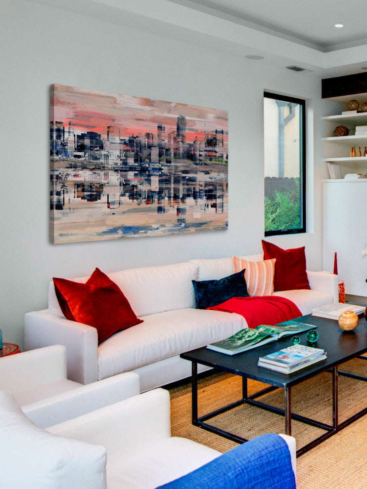 "NYC Reflection" Print on Canvas, 18"x12"